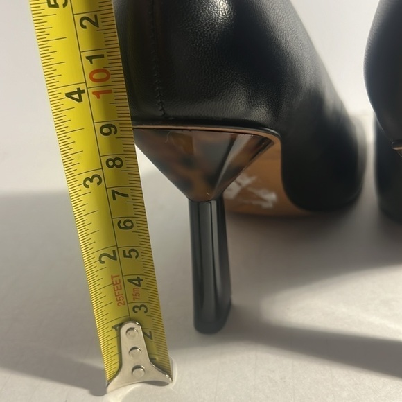 👡Franco Sarto Womens Pump Heel Black Leather Dressy Slip On High 7.5 New - Picture 6 of 7